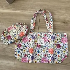 ブラデリス　エコバッグ&ポーチセット　花柄　ノベルティ