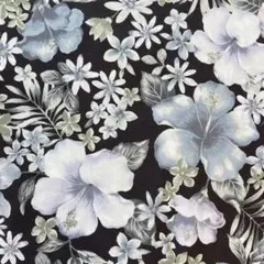 [no.4484]在庫少☆セール☆キャシーマム プアハイビスカス 黒 生地＊