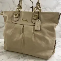 COACH コーチ 本革フルグレインカウハイドレザー ラージサイズ トートバッグ