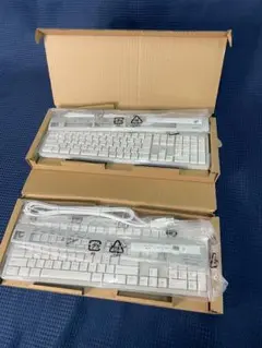 未使用/ ELECOM 有線キーボード - TK-FF01UMWH/J2個セット