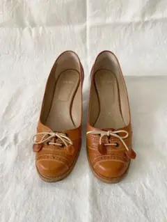 レースアップパンプス