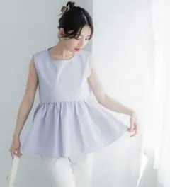 coca ノースリーブ　L ライトブルー