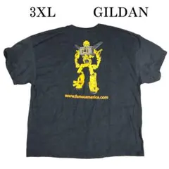 ギルダン 半袖Tシャツ ロボティクス ゆるだぼ 古着 3XL 濃いめグレー