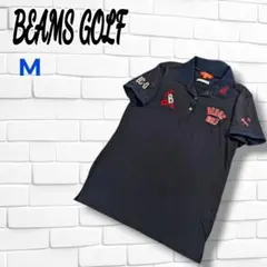 BEAMS GOLF 日本製 Ｍ 半袖 ポロシャツ 刺繍
