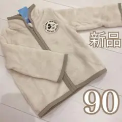 新品❤️ミッキー フリース アウター 90 ベージュ