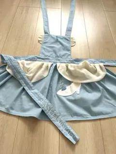 水色フリルエプロン 100-120cm SUNNY LANDSCAPE