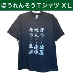 ほうれんそう Tシャツ XL 面白Tシャツ 報連相パロディ 放置 連休 早退
