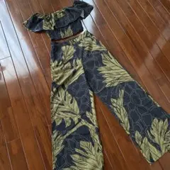Pulelehua ウル柄オフショルダーセットアップ Sサイズ　manaola