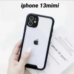 人気！iphone13mimi 黒バンパー＋黒 スマホケース