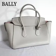 BALLY バリー ソメ ソメット ハンドバッグ グレー ピンク レザー SM