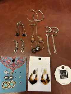 レディース両耳ピアス　まとめ売り12点セット　未使用品含む