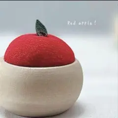コロンッと赤りんご ピンクッション ハンドメイド