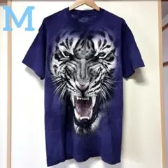 THE MOUNTAIN ザマウンテン 白虎 タイガー 半袖 tシャツ 紫 M