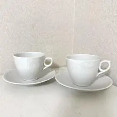 ロイヤルコペンハーゲン　ホワイトフルーテッド　コーヒーカップ　セット