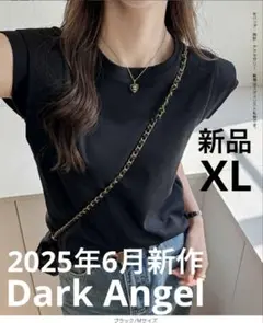 Dark Angel ダークエンジェル フリル 半袖Tシャツ カットソー XL黒