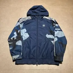 Adidas originals ジャケット　ブルゾン　ジャンパー　青　迷彩　S