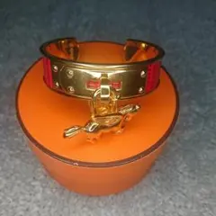超希少 HERMES リザード ブレスレット ペガサス チャーム