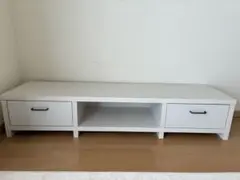 ホワイト テレビ台 引き出し2つ