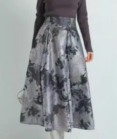 美品✨ アプワイザーリッシェ　ハイウエスト シアー ジャガード スカート