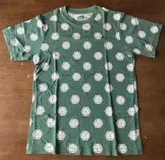 【夏祭りに!】ユニクロ Tシャツ メンズS 和柄 歌舞伎 グリーン