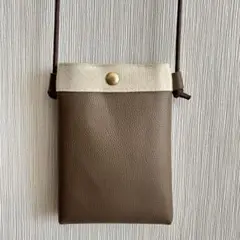 【美品】ブラウン スマホショルダーバッグ