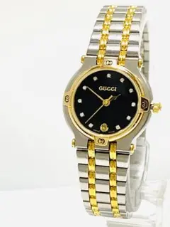 美品! GUCCI グッチ 電池新品交換済み レディース腕時計 11pダイヤ付き