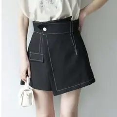 韓国服 ハイウエストショートパンツ