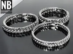 ステンレススチール チェーンブレスレット 10mm