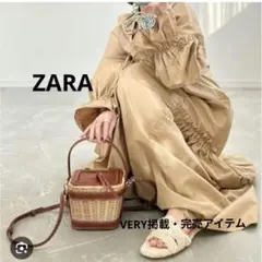 VERY掲載☆ZARA トレンチ風 マキシ ワンピース ベージュ M
