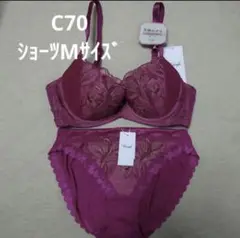 トリンプ　天使のブラ584　スリムライン　C70/M普通　ワインレッド
