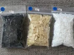 ペットボトルキャップカット済み　黒、白、金