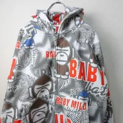 アベイシングエイプ ベイビーマイロ パーカー 総柄 sizeM 美品