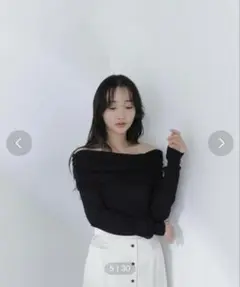 NATURAL BEAUTY BASIC オフショルコンパクトニット