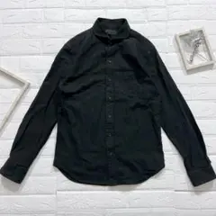 A.S.M ATELIER SAB MEN 長袖シャツ　ブラック　綿・麻　L
