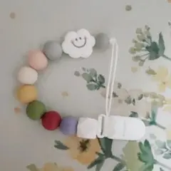 シリコン おしゃぶりクリップ 歯固めホルダー おもちゃホルダー ハンドメイド