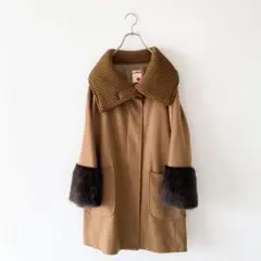 トゥモローランド BACCA / ウールカシミヤ ボア袖コート