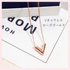 【期間限定値下げ】 V字ネックレス ローズゴールド アクセサリー プレゼント