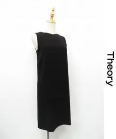 V005/ THEORY ノースリーブワンピース ドレス レイヤード 2 黒