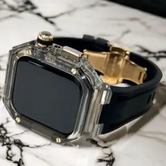 BRD1☆アップルウォッチ ラバーベルト カバー　Apple Watchバンド