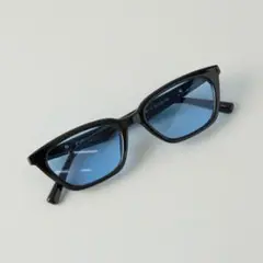 【送料込】【美品】CITEN ブルー ウェリントンサングラス