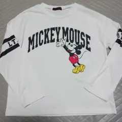 【未使用】ミッキーマウス 長袖Tシャツ ホワイト　M