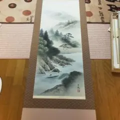 栗本光陽 掛け軸　水墨山水 楽天市場】栗本光陽『水墨山水』掛軸（尺八横） : 内田画廊