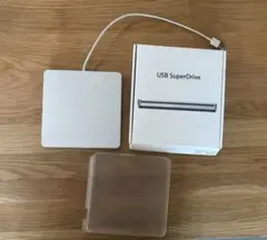 【動作確認済】Apple 純正　USB super Drive（箱、ケース付き)