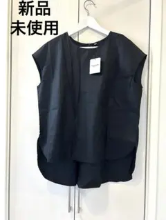 【ATTENTION】アテンション　ノースリーブトップス　黒　ONE SIZE