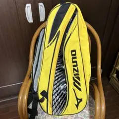 【Mizuno】テニスラケットバッグ ブラック/イエロー　良品