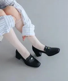 【EVOL】コイン6.5cmヒールローファー IX5521