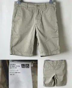 並品★UNIQLO ユニクロ チノ ショーツ ハーフ パンツ S ベージュ系