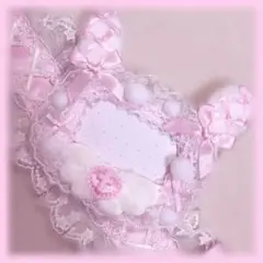 ♡ コンカフェ メイド ネームプレート デコ うさぎ 名札 ピンク 量産型 ♡