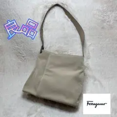 フェラガモ AQ-21 9219 キャンバス×レザー ワンショルダーバッグ