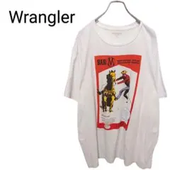 【Wrangler】カウボーイイラスト シングルステッチ Tシャツ A-3758